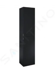 JIKA - Pure Vysoká skříňka 180x40x35 cm, 2 dvířka L/P, matná černá (H43J2322303531)
