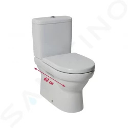 JIKA - Tigo WC kombi mísa, boční napouštění, bílá (H8242160000001)