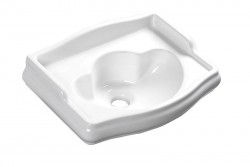 KERASAN - RETRO keramické umývátko 41x30cm, bez otvoru, bílá (103301)