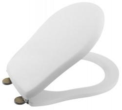 KERASAN - RETRO WC sedátko Soft Close, bílá/bronz (108601N)
