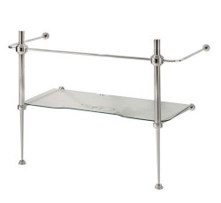KERASAN - WALDORF konstrukce pro umyvadlo 100cm se skleněnou policí, chrom (9196K1)