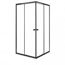 KERRA - Kabina sprchová Olga SQ 90 ČERNÁ SOLO (bez vaničky) (5907548114488)