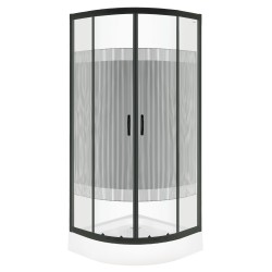 KERRA - Kabina sprchová Xenia Duo ČERNÁ 90 (s vaničkou) (5907548114310)