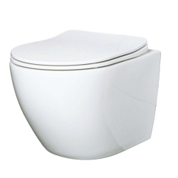 KERRA - Miska WC závěsná Delos se sedátkem (bílé lesklé) (5907548114099)