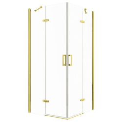 KERRA - Sprchový kout Flow 90 Zlatý (bez vaničky) (5907548116475)