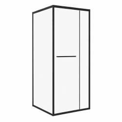 KERRA - Sprchový kout Heidi BL SQ 90x90 v černé barvě (bez vaničky) (5907548125972)