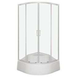 KERRA - Sprchový kout s hlubokou vaničkou PS Aruba GL 90 (chrom) (5907548124760)