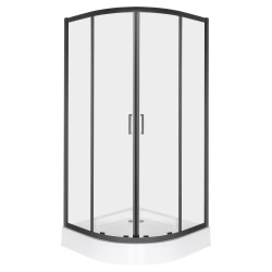 KERRA - Sprchový kout s vaničkou Aruba 80 , černá (5907548124661)