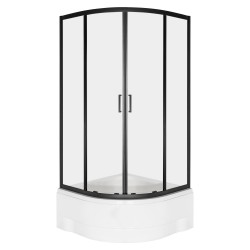 KERRA - Sprchový kout s vaničkou Aruba GL 80, černá (5907548125835)