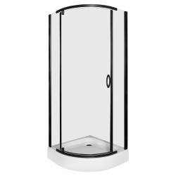 KERRA - Sprchový kout s vaničkou Splash 90 (černý) (5907548123527)