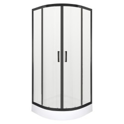 KERRA - Sprchový kout s vaničkou XN Soho 80 (černý) (5907548118943)