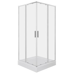 KERRA - Sprchový kout Solid SQ 100 chrom (s vaničkou) (5907548124500)