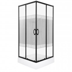 KERRA - Sprchový kout Xenia SQ černá 90 (s vaničkou) (5907548123077)