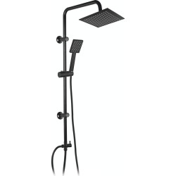 KERRA - Sprchový set s dešťovou hlavicí Denis 60 (černý) (5907548113528)