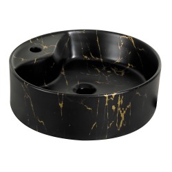 KERRA - Umývadlo na desku KR-138 MARBLE BL/G (5907548118431)