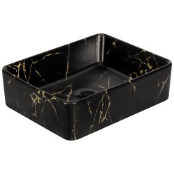 KERRA - Umývadlo na desku KR-182 MARBLE BL/G (5907548118448)