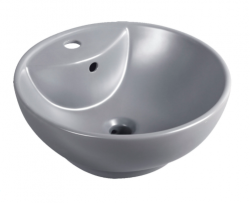 KERRA - Umývadlo na desku KR-191 šedé polomatné (5907548113498)