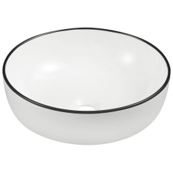 KERRA - umyvadlo na desku KR-98 WH/BL (5907548123213)