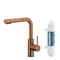 KFA - Bat. Duero pure basic, filtrující s otočnou výtokovou armaturou, broušené růžové zlato + filtr hydro+ (6623-912-34)