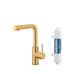 KFA - Baterie dřezová DUERO PURE BASIC, s filtrací, broušené zlato (6623-912-31)