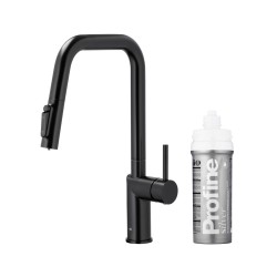 KFA - Baterie dřezová DUERO PURE STYLE výsuvná s filtrací černá (6623-314-81)