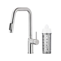 KFA - Baterie dřezová DUERO PURE STYLE výsuvná s filtrací nerez (6623-314-22)