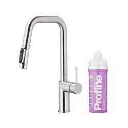 KFA - Baterie dřezová DUERO PURE STYLE výsuvná s filtrací nerez (6623-315-22)