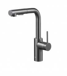 KFA - Baterie Duero basic, kuchyňská, stojící, s vyjímatelnou a otočnou výtokovou armaturou, PVD gunmetal šedá (6623-110-61)