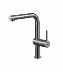 KFA - Baterie Duero Edge, kuchyňská, stojící, s vyjímatelnou a otočnou výtokovou armaturou, PVD gunmetal šedá (6623-510-61)