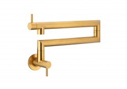 KFA - Baterie DUERO pro plnění hrnců, dřezová nástěnná s kloubem, broušené zlato (6623-030-31)