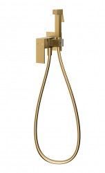 KFA - Baterie Logon bidetová, podomítková, stěnová, PVD broušené světlé zlato (5139-512-39)