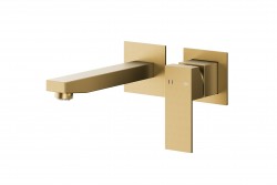 KFA - Baterie Logon umyvadlová, podomítková, stěnová, PVD broušené světlé zlato (5139-810-39)
