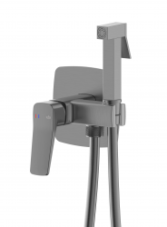 KFA - Baterie Malaga, bidetová, podomítková, nástěnná, PVD gun metal grey (4529-512-61)