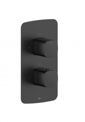 KFA - Baterie Malaga, termostatická, podomítková solo, černá (5759-001-81)