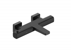 KFA - Baterie Malaga, termostatická, vanová, nástěnná, černá (5754-010-81)