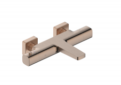 KFA - Baterie Malaga, termostatická, vanová, nástěnná, PVD broušené růžové zlato (5754-010-34)