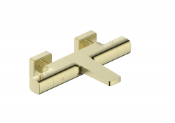 KFA - Baterie Malaga, termostatická, vanová, nástěnná, PVD broušené zlato (5754-010-31)