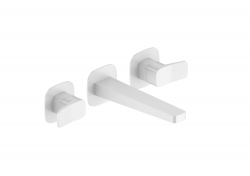 KFA - Baterie Malaga, umyvadlová, 3-otvorová, podomítková, stěnová, bílá (4529-821-44)