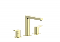 KFA - Baterie Malaga, umyvadlová, 3-otvorová, stojící, PVD broušené zlato (4522-221-31)