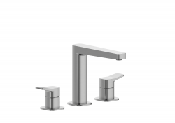 KFA - Baterie Malaga, umyvadlová, 3-otvorová, stojící, PVD gunmetal šedá (4522-221-61)