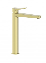 KFA - Baterie Malaga, umyvadlová, na desku se spustem klik-klak, PVD broušené zlato (4522-712-31)