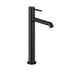 KFA - Baterie Moza mini umyvadlová, na desku, stojící, s výpustí klik-klak, černá (5032-632-81)