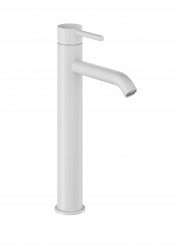 KFA - Baterie Moza umyvadlová, na desku, stojící, s výpustí klik-klak, bílá (5032-612-44)