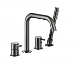 KFA - Baterie Moza vanová, 4-otvorová, stojící, PVD gunmetal šedá (5035-210-61)