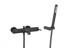 KFA - Baterie MOZA vanová nástěnná, černá se sprchovou soupravou (5034-520-81)