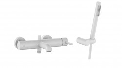 KFA - Baterie Moza vanová, stěnová, horizontální, bílá, s kompletem sprchovým, bodovým premium (5034-520-44)