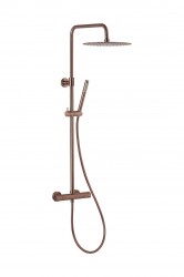 KFA - Dešťová hlavice Moza premium s termostatickou baterií, sprchová, broušené růžové zlato (5736-920-34)