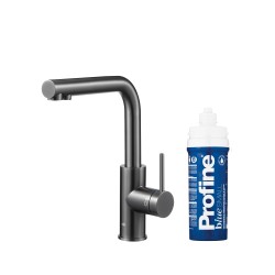 KFA - Duero pure basic, filtrující s otočnou výtokovou armaturou, PVD gunmetal šedá + profine blue s (6623-913-61)