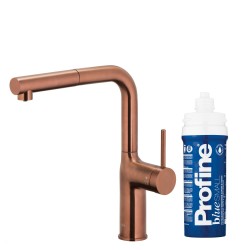 KFA - Duero pure move pull-out bat. kuchyňská filtrující, broušené růžové zlato + filtr profine blue (6623-423-34)