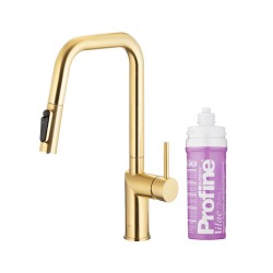 KFA - Duero pure style, filtrující, s otočnou výtokovou armaturou, PVD broušené světlé zlato + profine lilac s (6623-315-39)